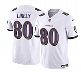 Men & Women & Youth Baltimore Ravens #80 Isaiah Likely White 2023 F.U.S.E. Vapor Limited Stitched Jersey,baseball caps,new era cap wholesale,wholesale hats